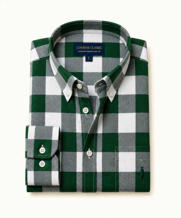 Alternative view of Camisa Cambridge Green