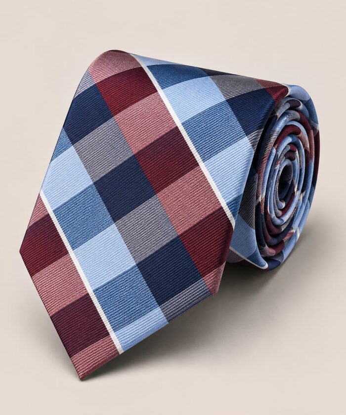 Corbata Chelsea Burgundy Check