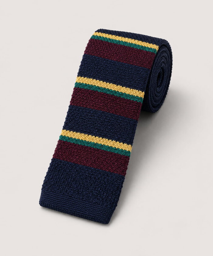 Corbata Tejida Oxford Navy